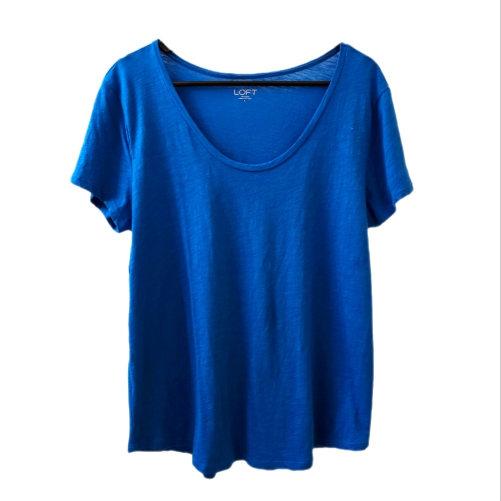Loft blue lady's Tee Large EUC